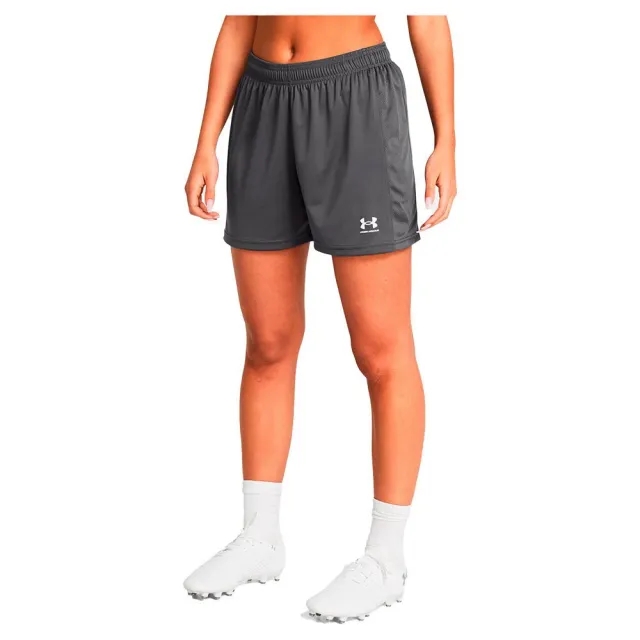 Women's  Under Armour  Challenger Knit Shorts Castlerock / White M