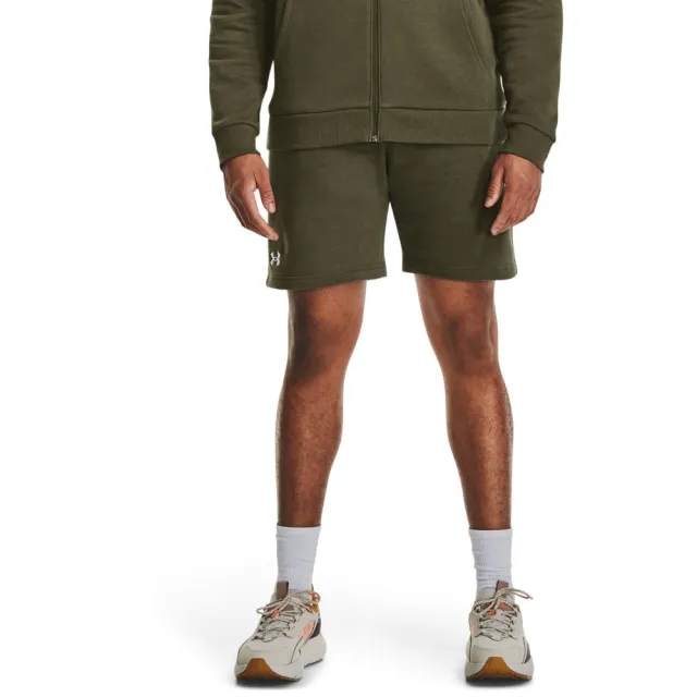 Men's  Under Armour  Rival Fleece Shorts Marine OD Green / White XS
