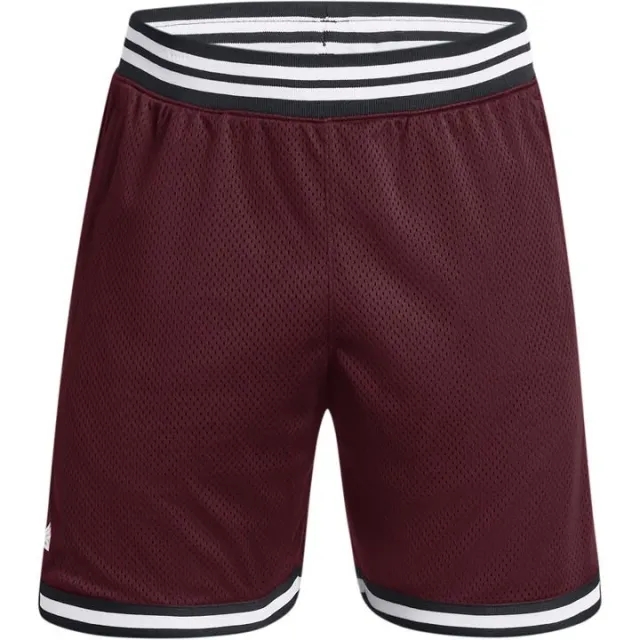 Under Armour Men's Curry Mesh Shorts Dark Maroon / White XXL