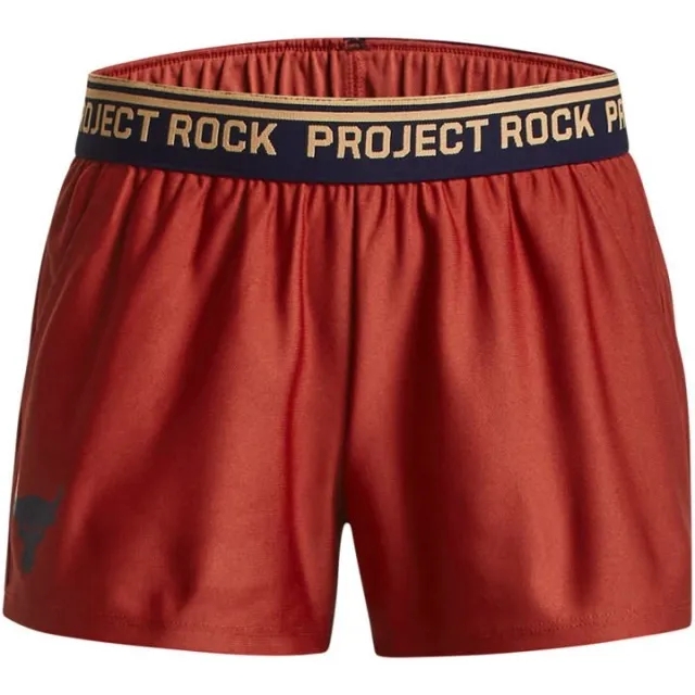 Under Armour Project Rock Play Up Shorts Junior Girls - Red