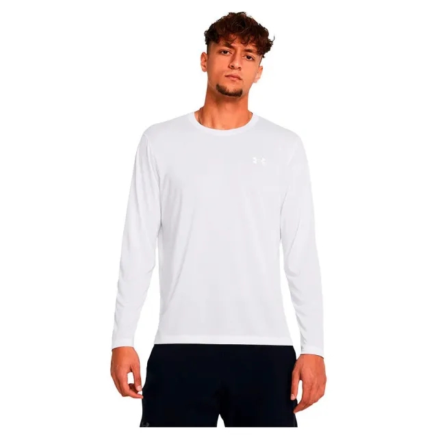 Men's  Under Armour  Launch Long Sleeve White / Reflective XXL