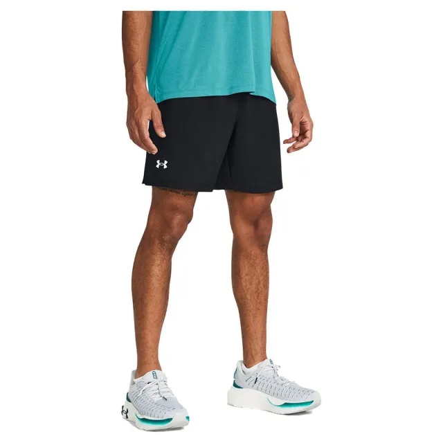 Men's  Under Armour  Launch Unlined 7 Shorts Black / Black / Reflective L