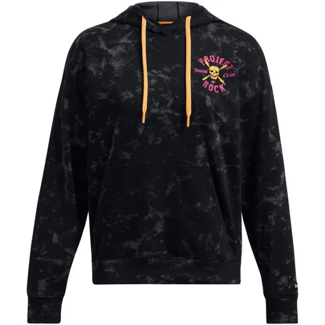 Under Armour Women's Project Rock Terry Underground Hoodie Black / Nova Orange / Black XS