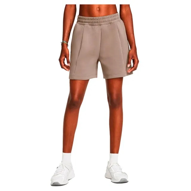 Under Armour Unstoppable Fleece Pleated Shorts  - Beige