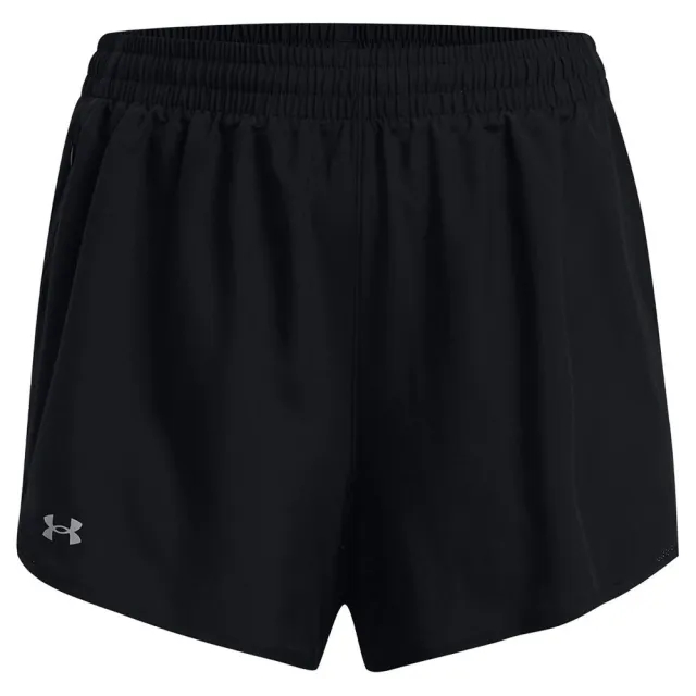 Women's  Under Armour  Fly-By 3 Shorts Black / Black / Reflective 3X
