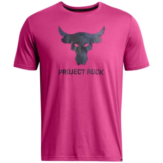 Under Armour Men's Project Rock Payoff Graphic Short Sleeve Astro Pink / Downpour Gray M