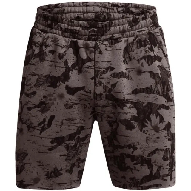 Under Armour Men's Project Rock Essential Fleece Printed Shorts Fresh Clay / White XXL