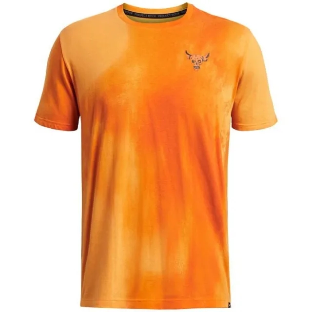 Under Armour Men's Project Rock Sun Wash Graphic Short Sleeve Atomic / Phoenix Fire / Black S