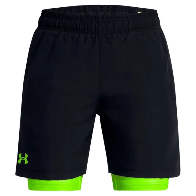 Under Armour  Tech™ Woven Boys' 2-in-1 Shorts Black / High Vis Yellow / High Vis Yellow YXL (63 - 67 in)