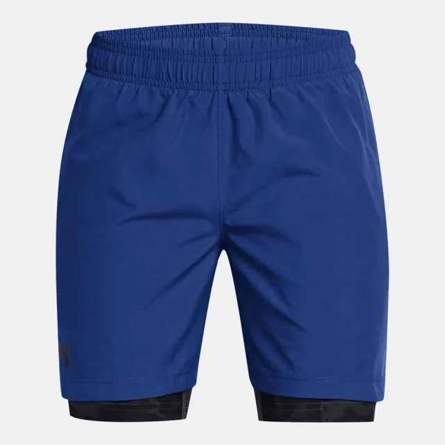 Boys'  Under Armour  Tech™ Woven 2-in-1 Shorts Tech Blue / Black / Black YMD (54 - 59 in)