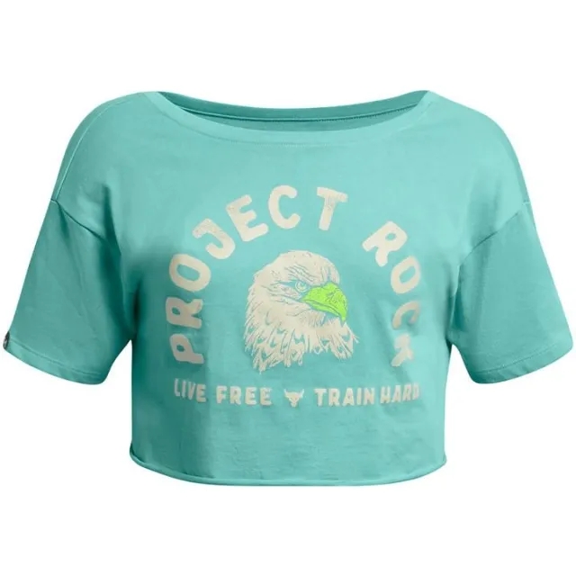 Under Armour Women's Project Rock Balance Graphic T-Shirt Green Wave / High Vis Yellow / Silt L
