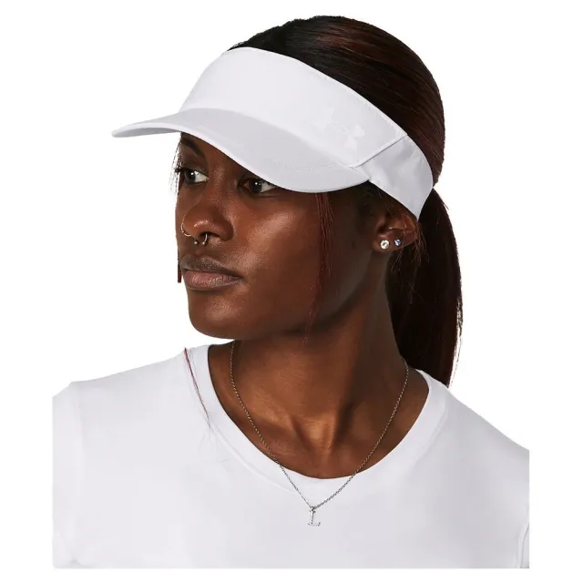 Women's  Under Armour  Launch Visor White / White / Reflective OSFM