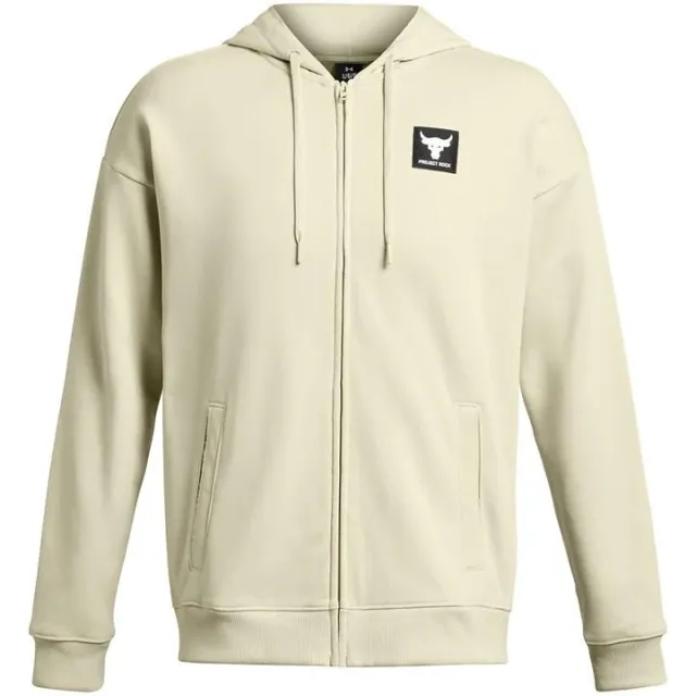 Under Armour Men's Project Rock Heavyweight Terry Full-Zip Silt / Black XXL