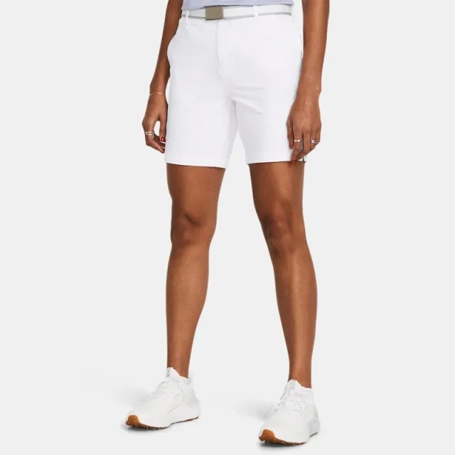 Women's  Under Armour  Drive 7 Shorts White / Halo Gray 8