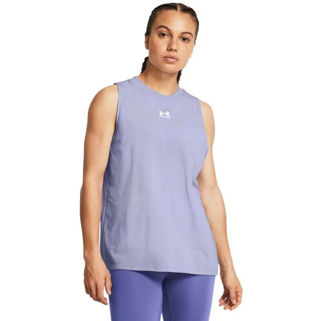 Women's  Under Armour  Rival Muscle Tank Celeste / White XXL
