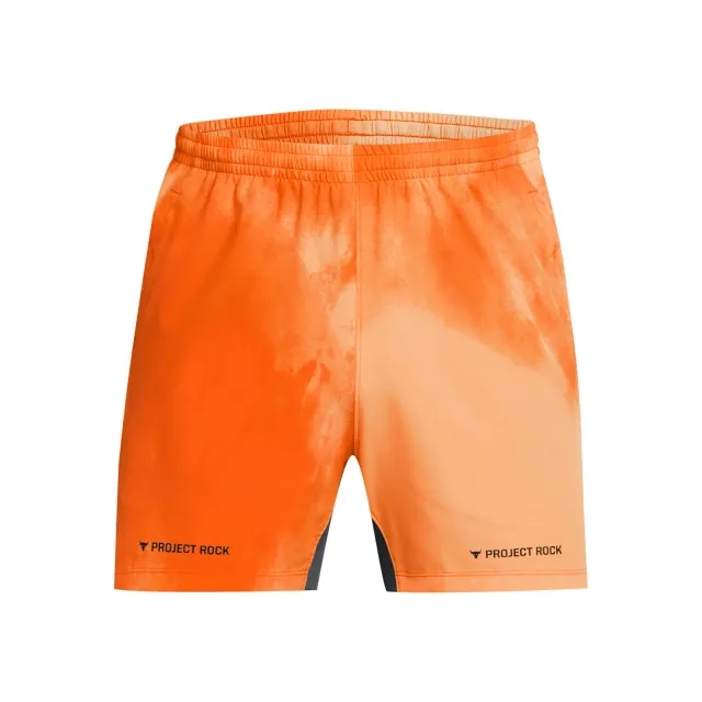 Under Armour Men's Project Rock Ultimate 5 Training Printed Shorts Atomic / Team Orange / Black M