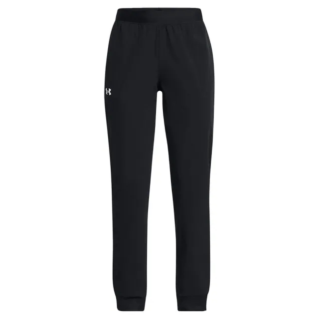 Girls'  Under Armour  Rival Woven Joggers Black / White YXS (48 - 50 in)