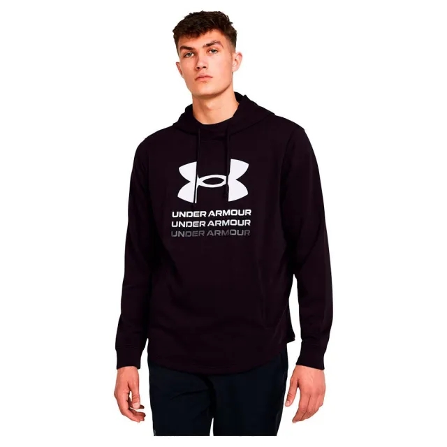 Men's  Under Armour  Rival Terry Graphic Hoodie Black / White S
