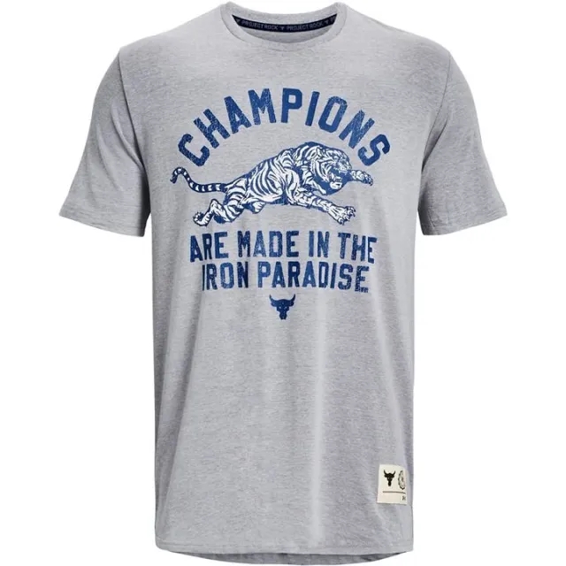 Under Armour Armour Ua Pjt Rock Champ Ss T-Shirt Mens - Grey