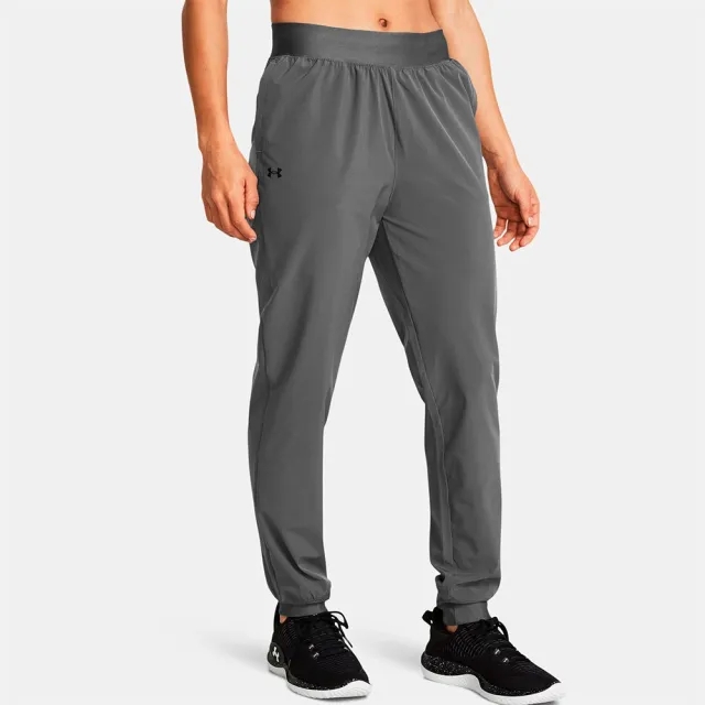 Women's  Under Armour  Rival High-Rise Woven Pants Castlerock / Black XS