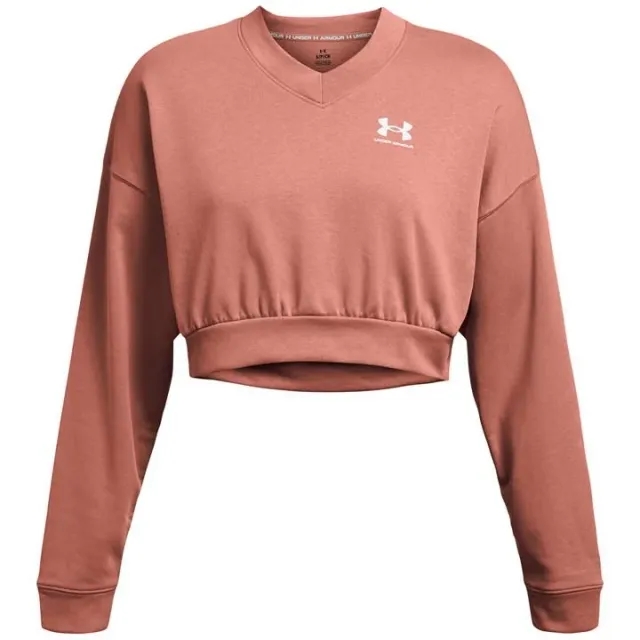 Under Armour Armour Ua Rival Terry Os Crop Crw Sweatshirt Womens - Pink
