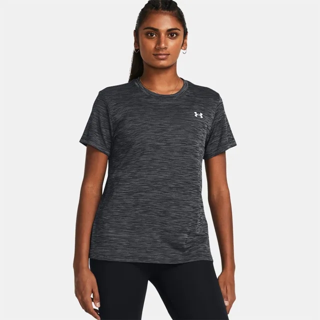 Women's  Under Armour  Tech™ Textured Short Sleeve Black / White L