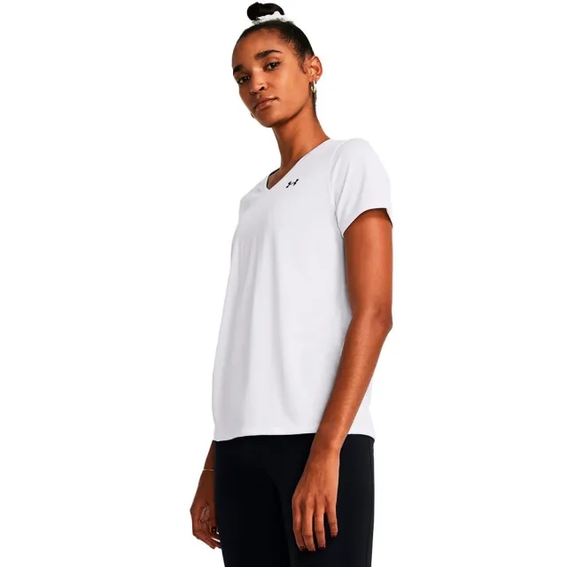 Women's  Under Armour  Tech™ V-Neck Short Sleeve White / Black XXL