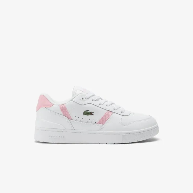 Lacoste Women's T-Clip Set Trainers - White & Light Pink