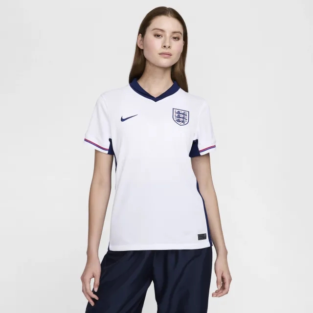 England (Women's Team) 2024/25 Stadium Home Women's Nike Dri-FIT Football Replica Shirt - White - Polyester