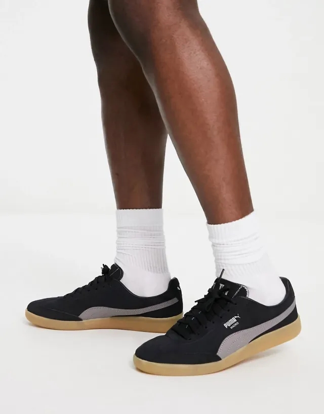Puma Madrid Trainers In Black And Grey