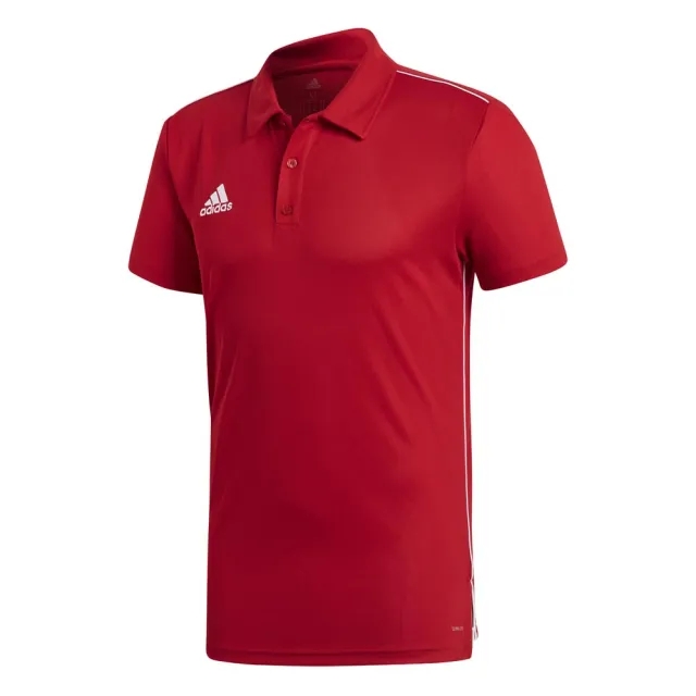 Adidas Core 18 Climalite Short Sleeve Polo  - Red