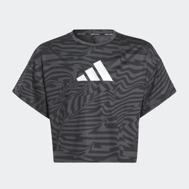 adidas  JTI AOP TEE  girls's Children's T shirt in Grey