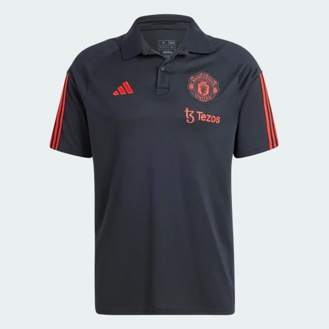 Man Utd Polo Shirt (Black) 2023-2024 Men's Manchester United Made By: Adidas