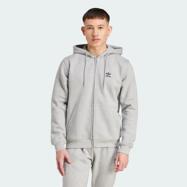 adidas Originals Men Trefoil Essentials Full Zip Hoodie