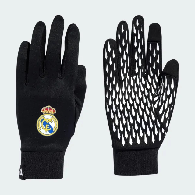 adidas Real Madrid Player Gloves - Black/White - ['Black']