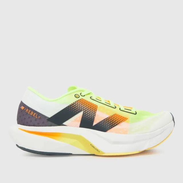 New Balance Women's Running FuelCell Rebel V4 Trainers - White/Yellow, White
