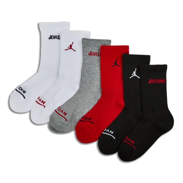 Nike Jordan Jordan Kids Crew 6 Pack Unisex Socks - Red
