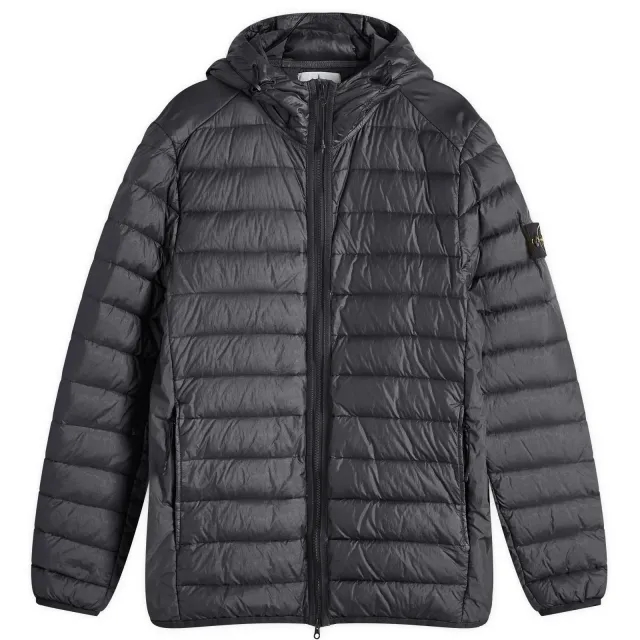 Stone Island Men's Lightweight Hooded Down Jacket Navy Blue
