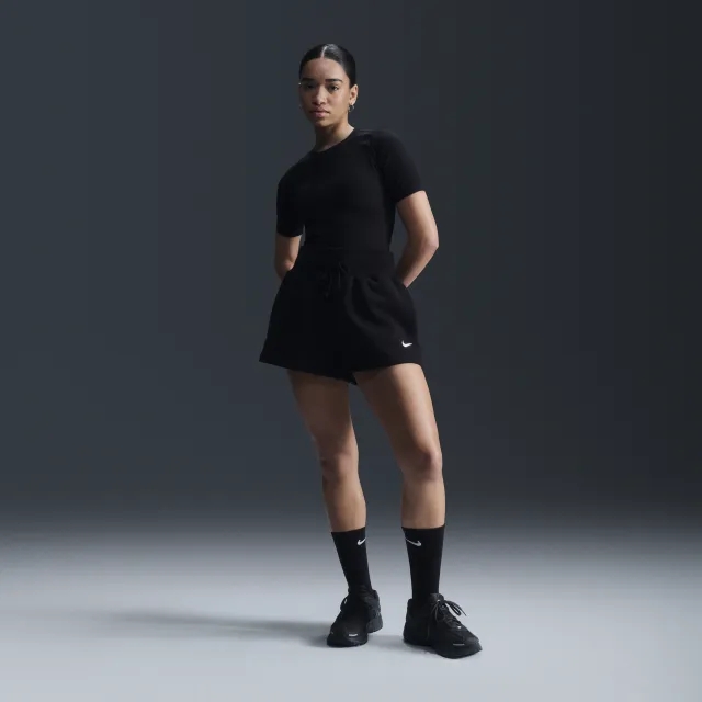 Nike Sportswear Phoenix Fleece Women's High-Waisted Loose Shorts - Black - Fleece > Phoenix Fleece