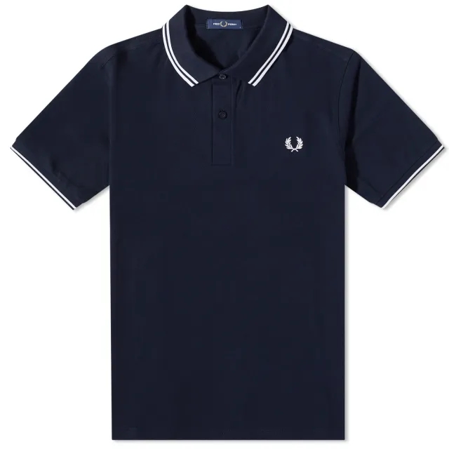 Fred Perry M3600 Twin Tipped Polo Shirt - Navy/White