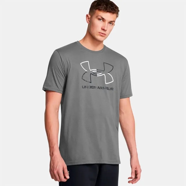 Men's  Under Armour  Foundation Short Sleeve Castlerock / White / Black L