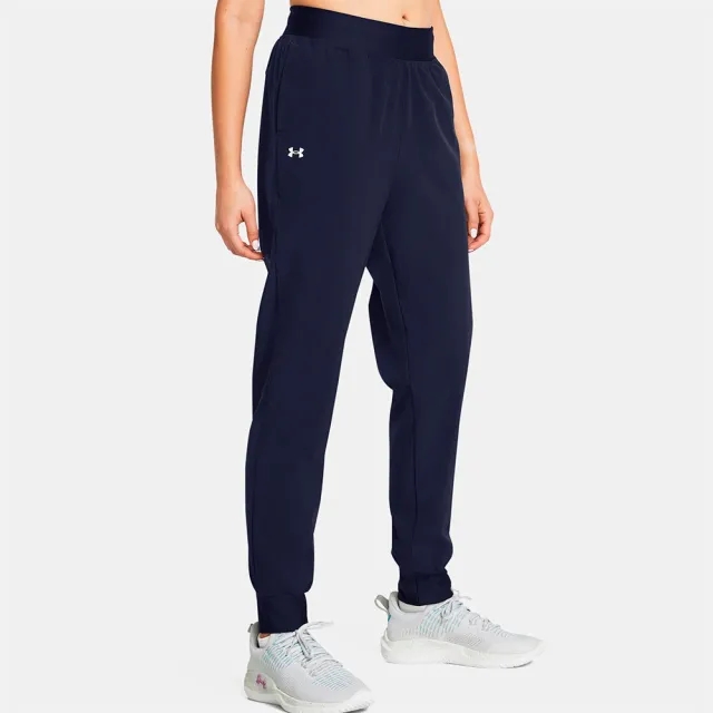 Women's  Under Armour  Rival High-Rise Woven Pants Midnight Navy / White M