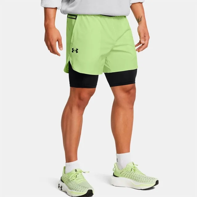 Men's  Under Armour  Vanish Elite 2-in-1 Shorts Morph Green / Black / Black M