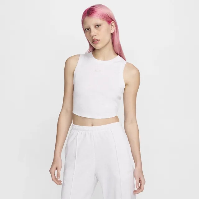 Nike Sportswear Chill Knit Women's Tight Cropped Mini-Rib Tank Top - Brown
