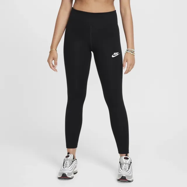 Nike Sportswear Classic Girls' High-Waisted Leggings - Black
