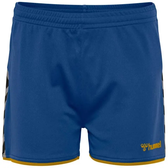 Hummel Sports Shorts With Drawstring Waist - ['Blue', 'Yellow']