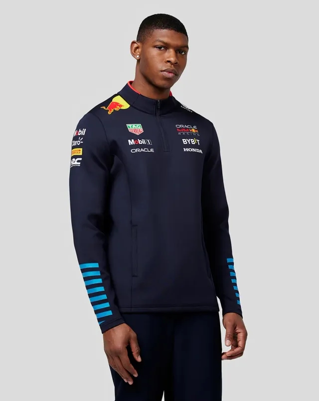 Castore Oracle Red Bull Racing Unisex Official Teamline 1/4 Zip Midlayer - Night Sky