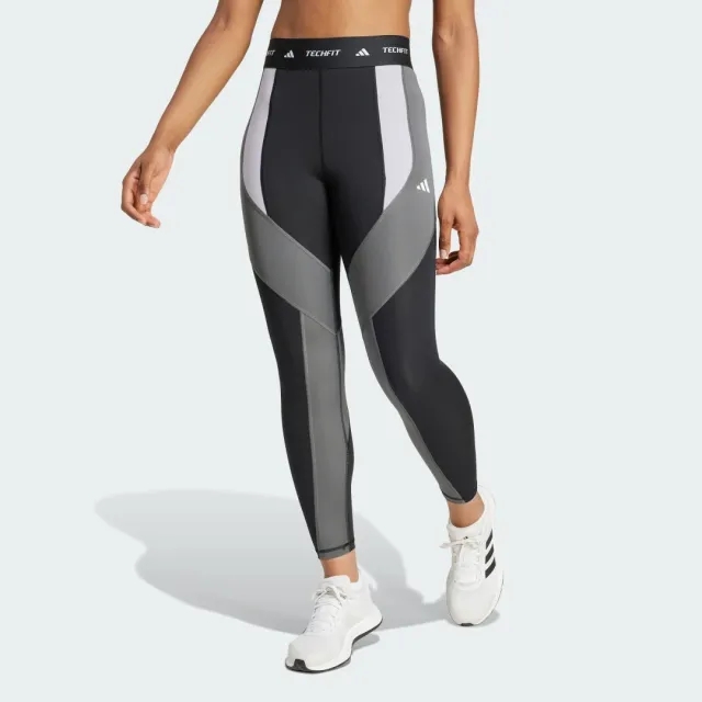 adidas  TECHFIT 7/8 Colorblock Leggings  women's Tights in Black