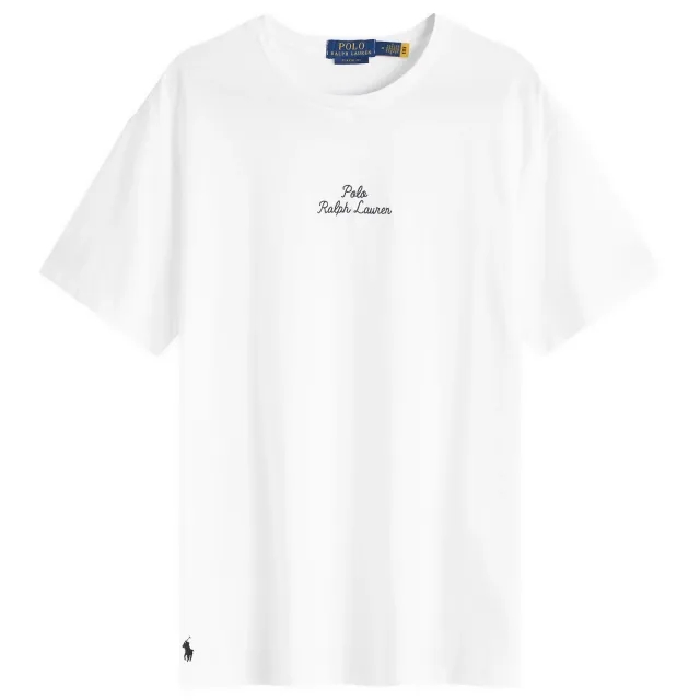 Polo Ralph Lauren  T-SHIRT AJUSTE EN COTON POLO RALPH LAUREN CENTER  men's T shirt in White