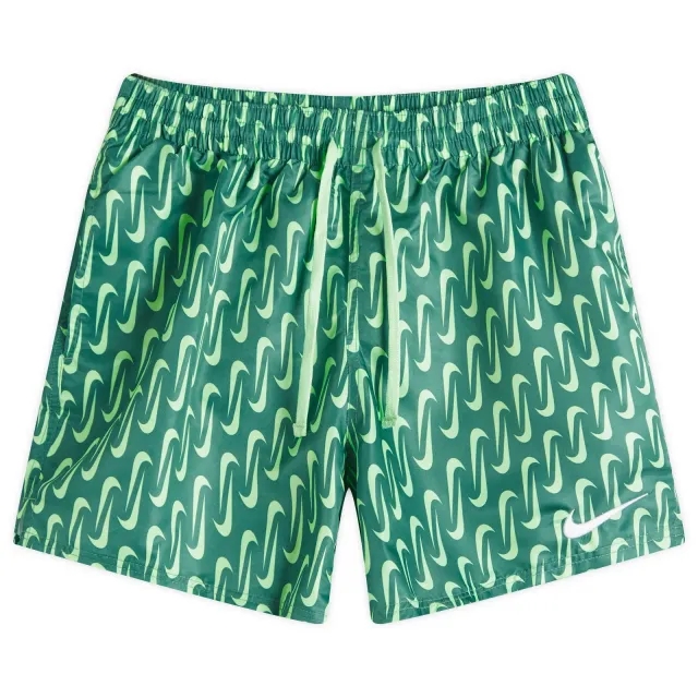 Nike Swimming Swoosh Link 5 inch volley swim shorts in persian violet all over print-Purple